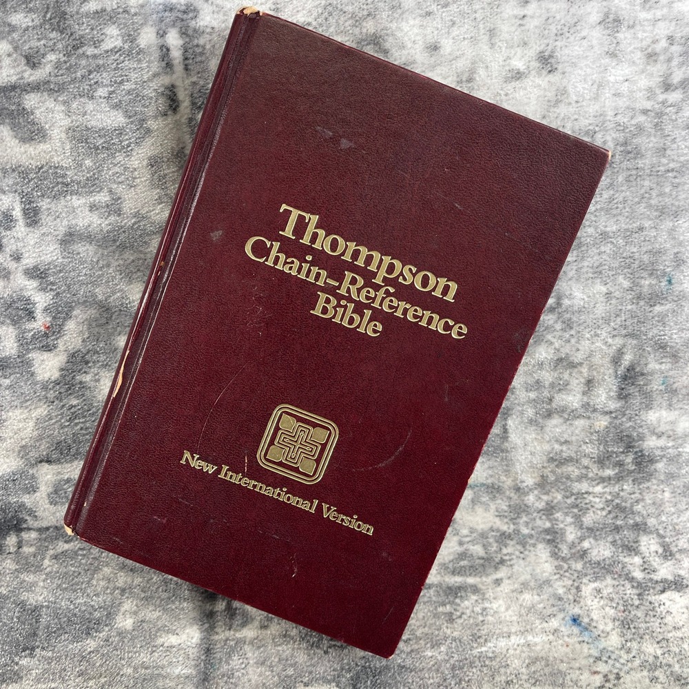 Vtg NIV Thompson‎ Chain-Reference Bible 1983 Red Letter Burgundy Study